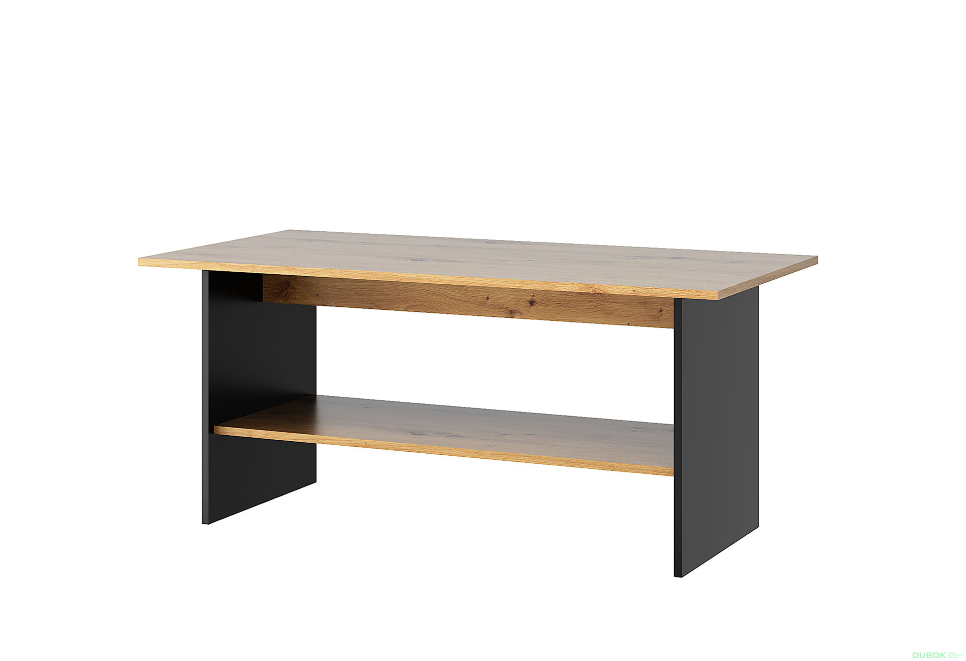 Konferenční stolek 120 dub artisan / černý Bosco - Fotografie 1 Fotografie 1 - Konferenční stolek 120 dub artisan / černý Bosco