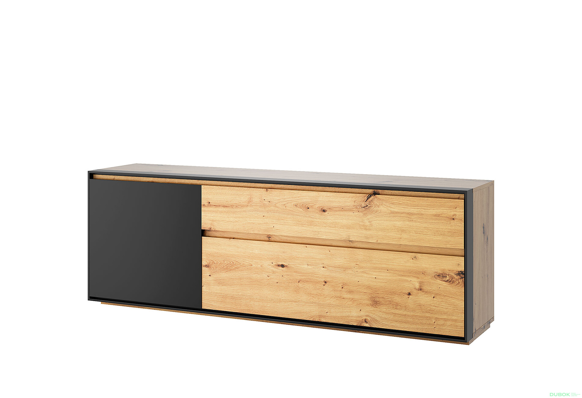 Fotografie 1 - TV stolek 1d1s1k/165 dub artisan / černý Bosco