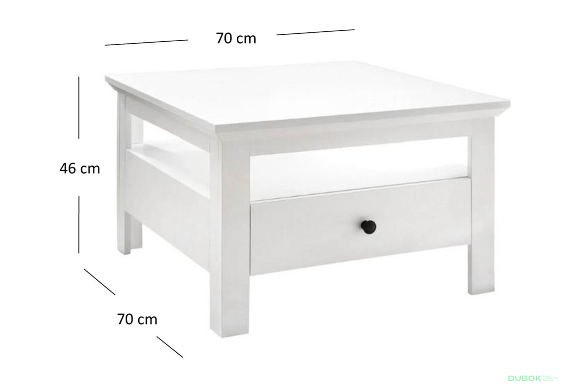Fotografie 4 - Konferenční stolek 1s/70 bílý Brandson