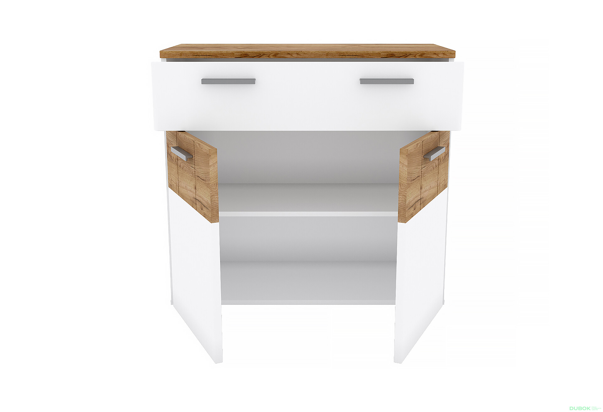 Komoda 2d1s dub craft tmavý / bílý Candy - Fotografie 2 Fotografie 2 - Komoda 2d1s dub craft tmavý / bílý Candy