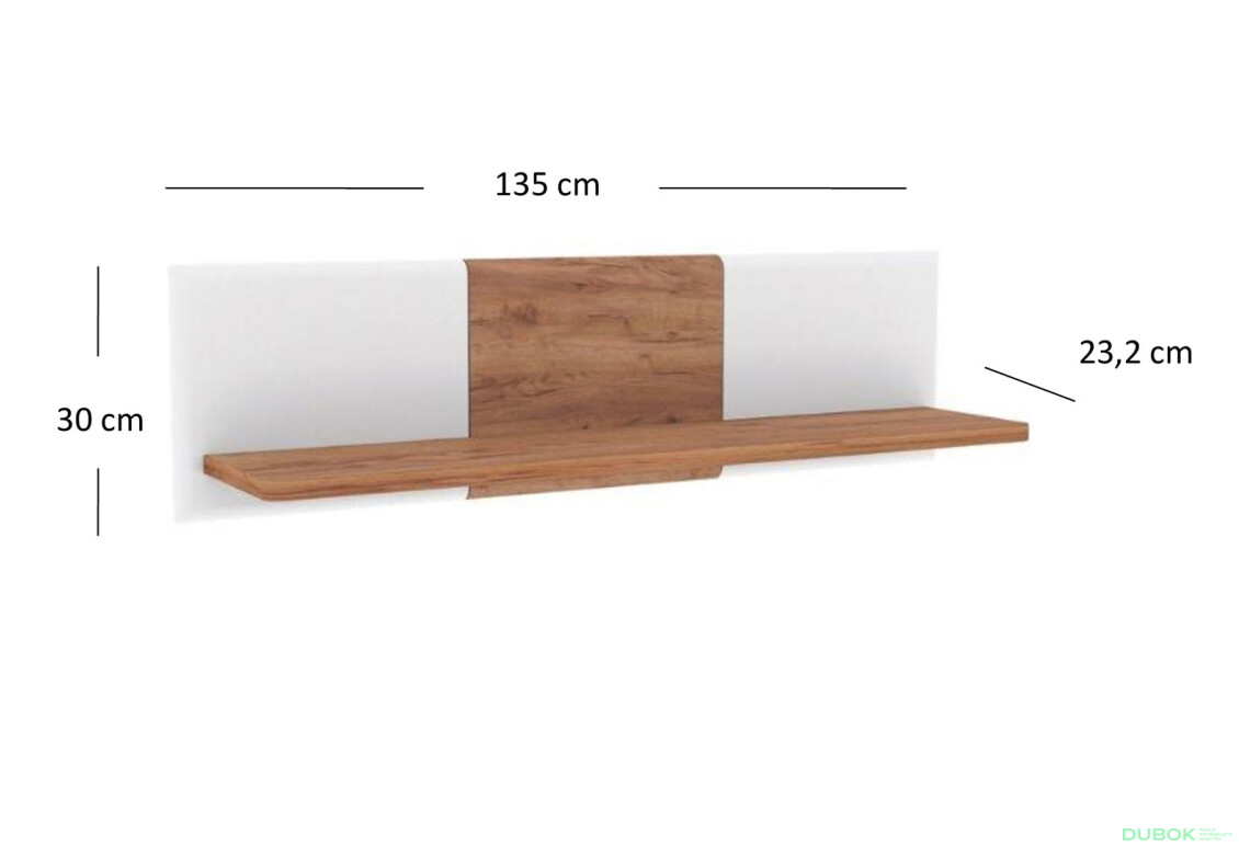 Police 135 dub craft tmavý / bílý Candy - Fotografie 2 Fotografie 2 - Police 135 dub craft tmavý / bílý Candy