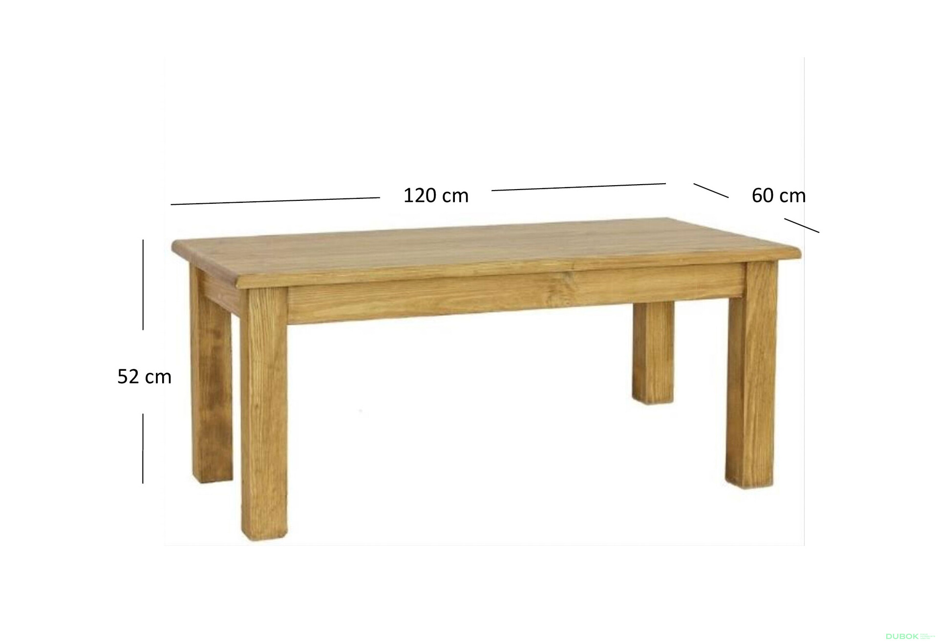 Fotografie 3 - Konferenční stolek 120 medová borovice Classic Wood
