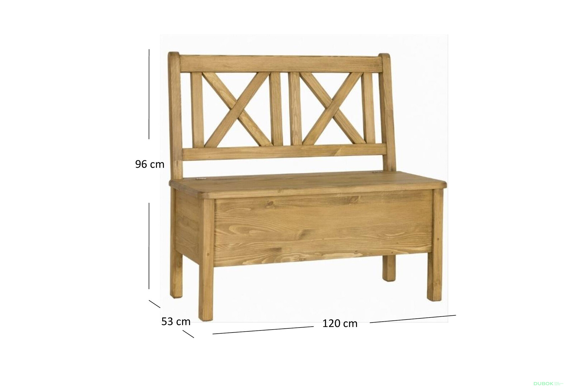 Lavice 120 medová borovice Classic Wood - Fotografie 3 Fotografie 3 - Lavice 120 medová borovice Classic Wood