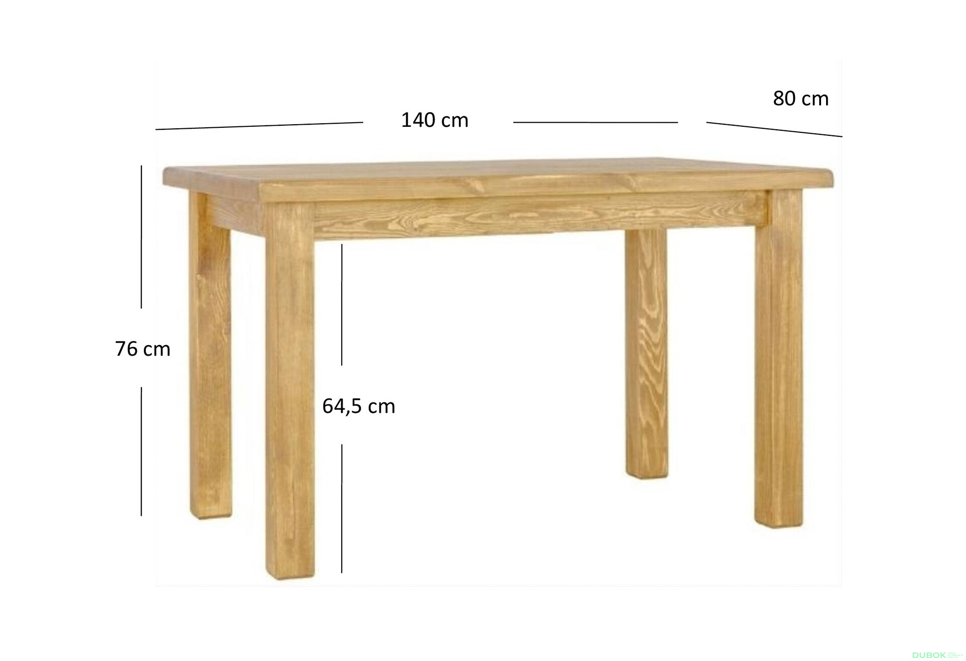 Fotografie 7 - Stůl 140 medová borovice Classic Wood