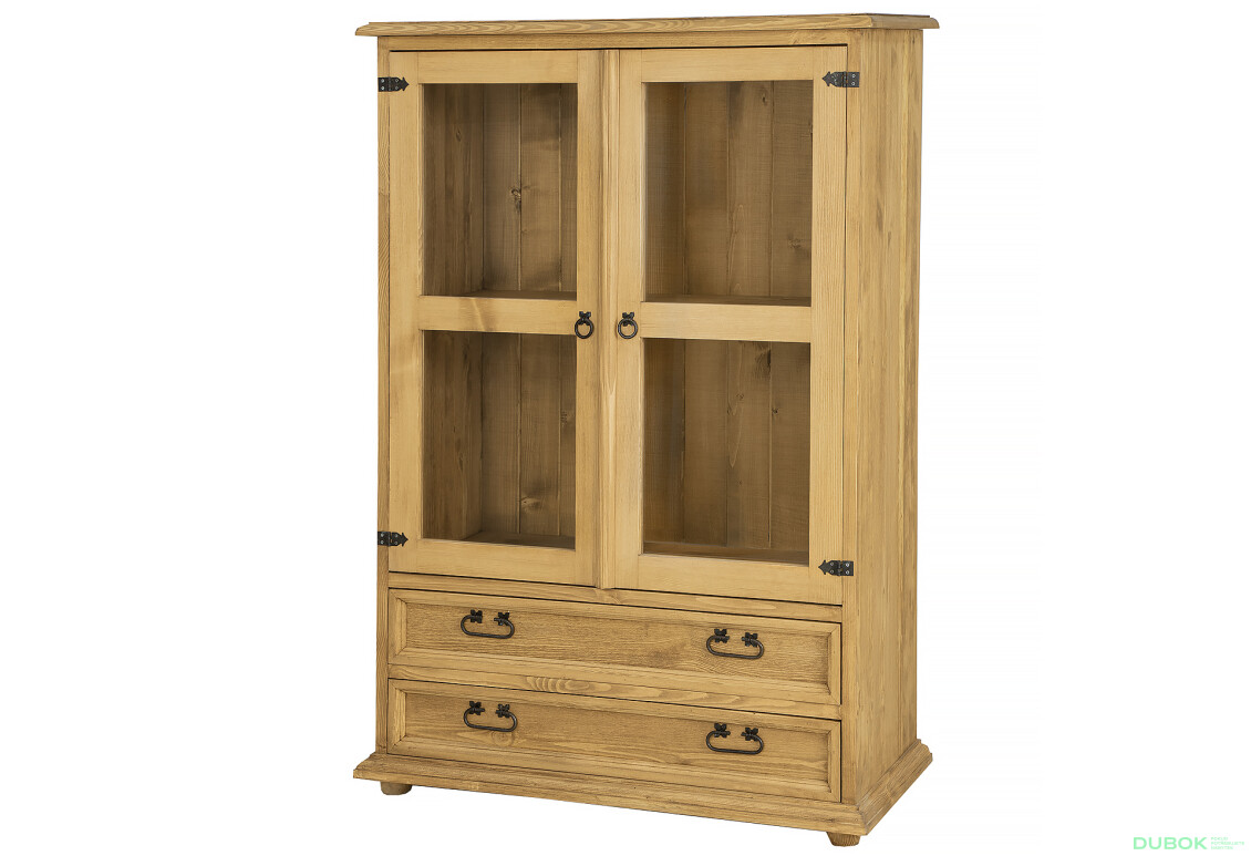 Vitrína nízká 2w2s medová borovice Classic Wood