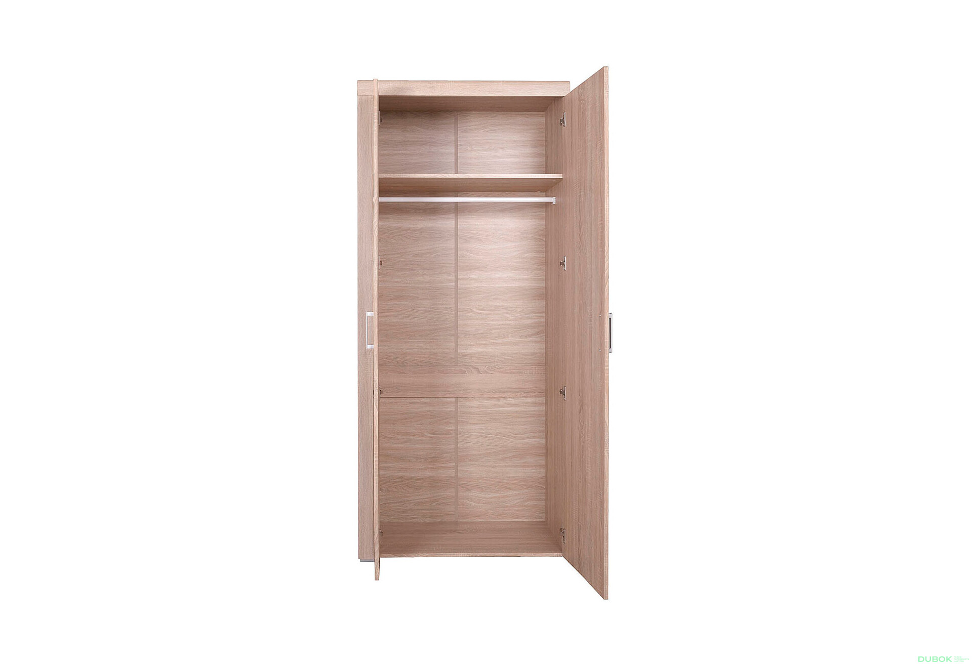 Skříň dvoudveřová Damis 90x203x55 cm Dub sonoma - Fotografie 2 Fotografie 2 - Skříň dvoudveřová Damis 90x203x55 cm Dub sonoma