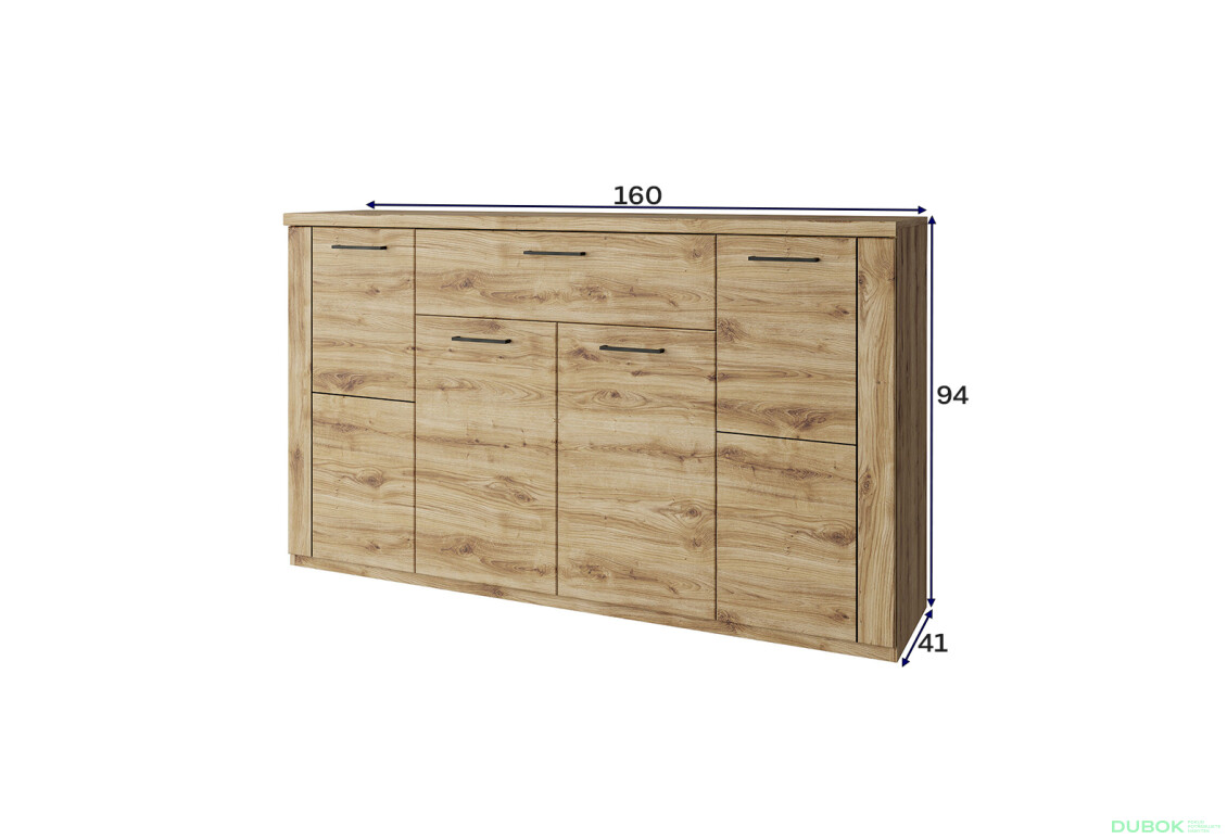 Fotografie 2 - Komoda 4d1s dub navarra Doorset