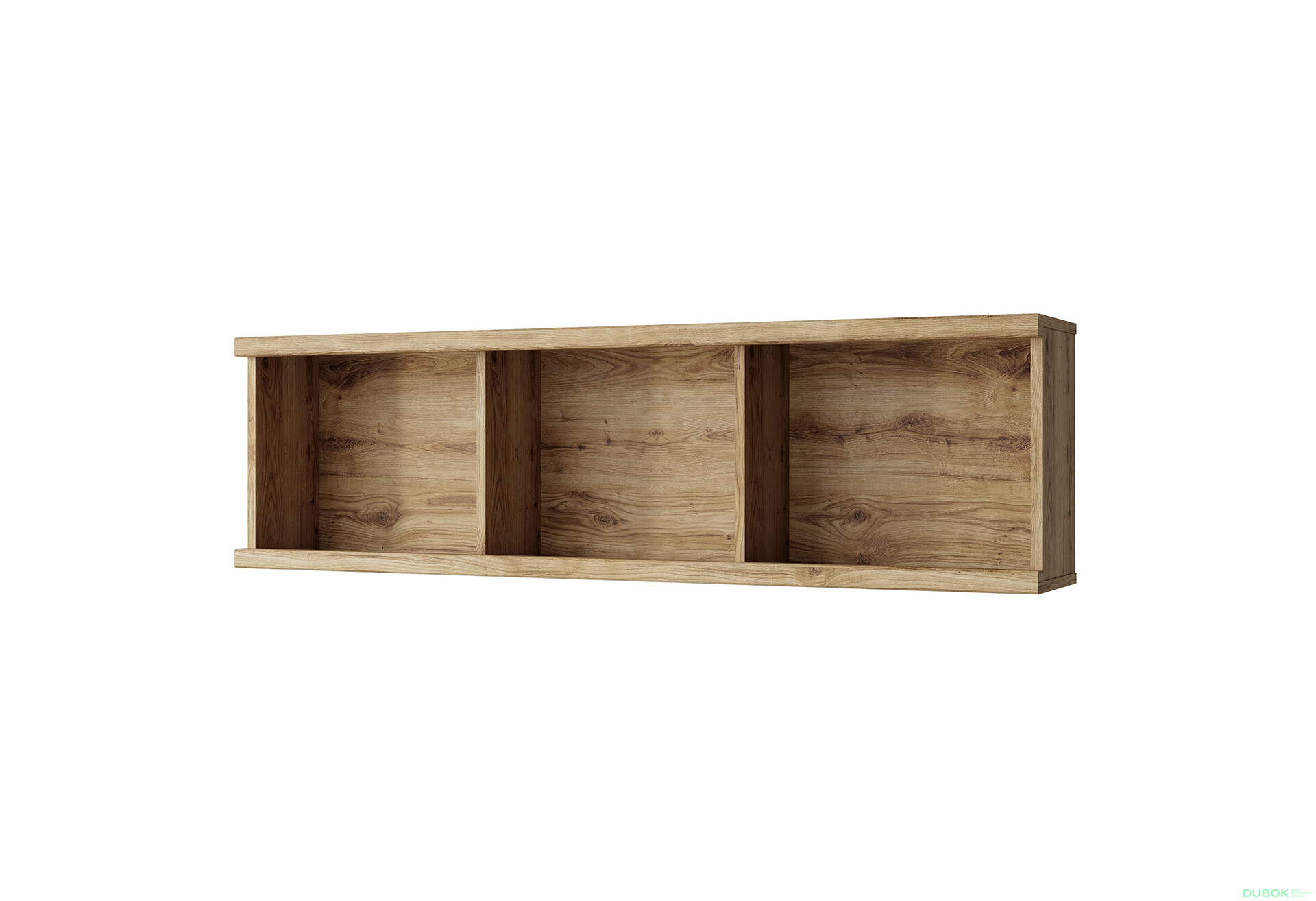 Závěsný regál otevřený 135 dub navarra Doorset - Fotografie 1 Fotografie 1 - Závěsný regál otevřený 135 dub navarra Doorset