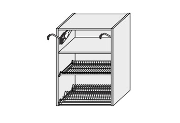 Korpus 60V 2dv Sušák Aventos Pro Blum+GTV 900mm