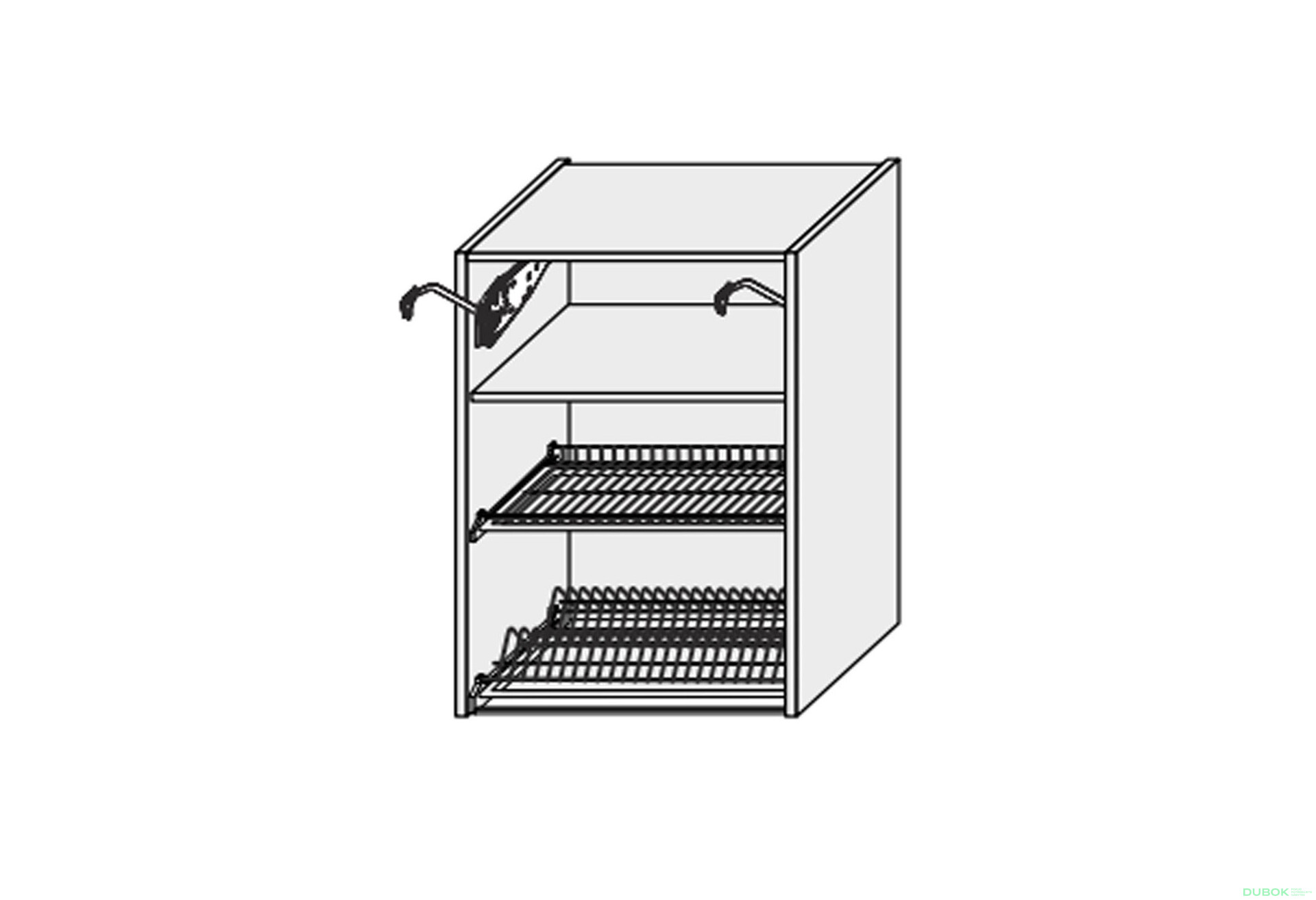Fotografie 1 - Korpus 60V 2dv Sušák Aventos Pro Blum+GTV 900mm