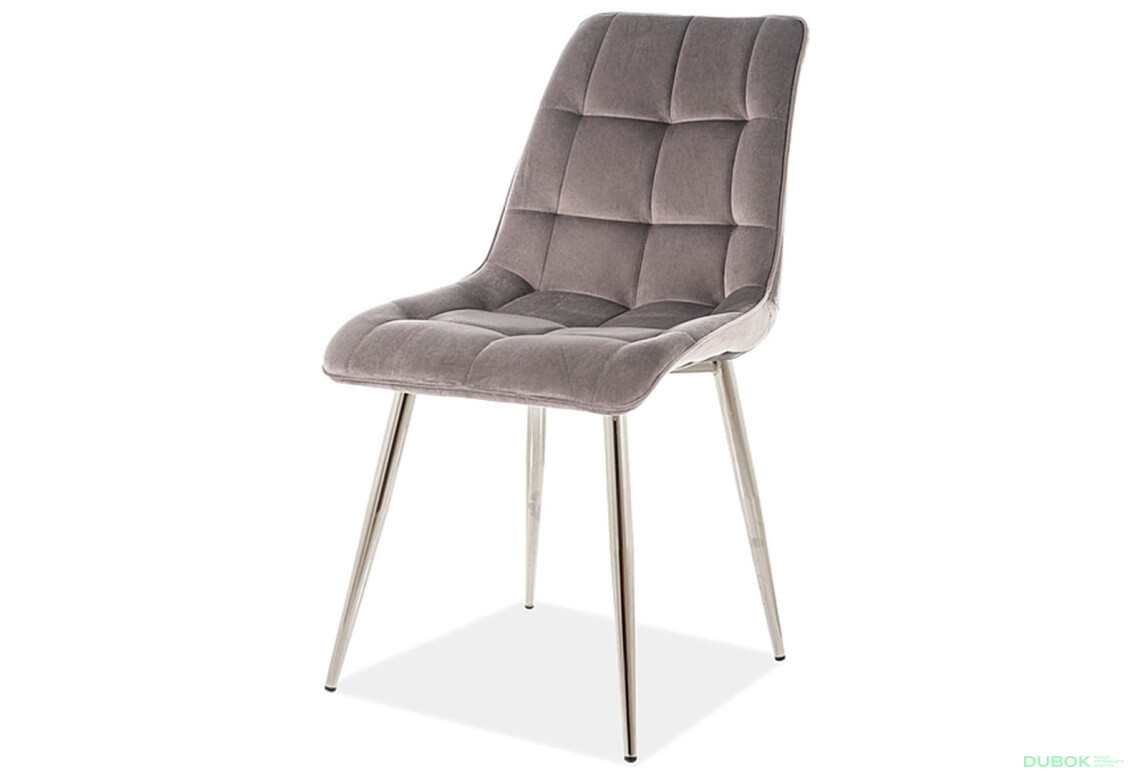 Židle Chic Chom Velvet šedý Bluvel 14