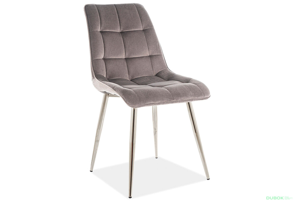 Fotografie 2 - Židle Chic Chom Velvet šedý Bluvel 14