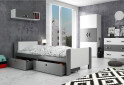 Postel Arek grafit + zásuvka 80x200 cm s roštem, matrací - Fotografie 2 Fotografie 2 - Postel Arek grafit + zásuvka 80x200 cm s roštem, matrací
