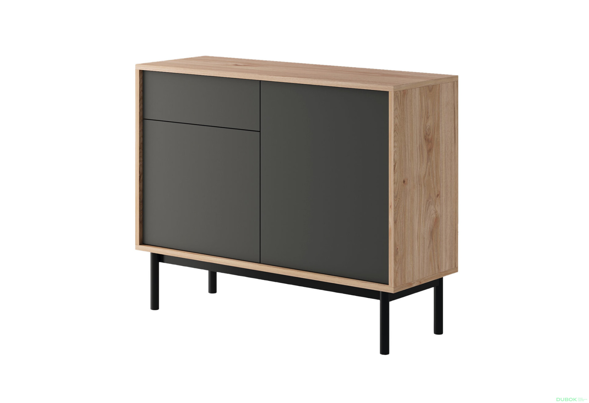 Fotografie 1 - Komoda BK104 jackson hickory / grafit Basic