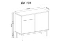 Fotografie 2 - Komoda BK104 jackson hickory / grafit Basic
