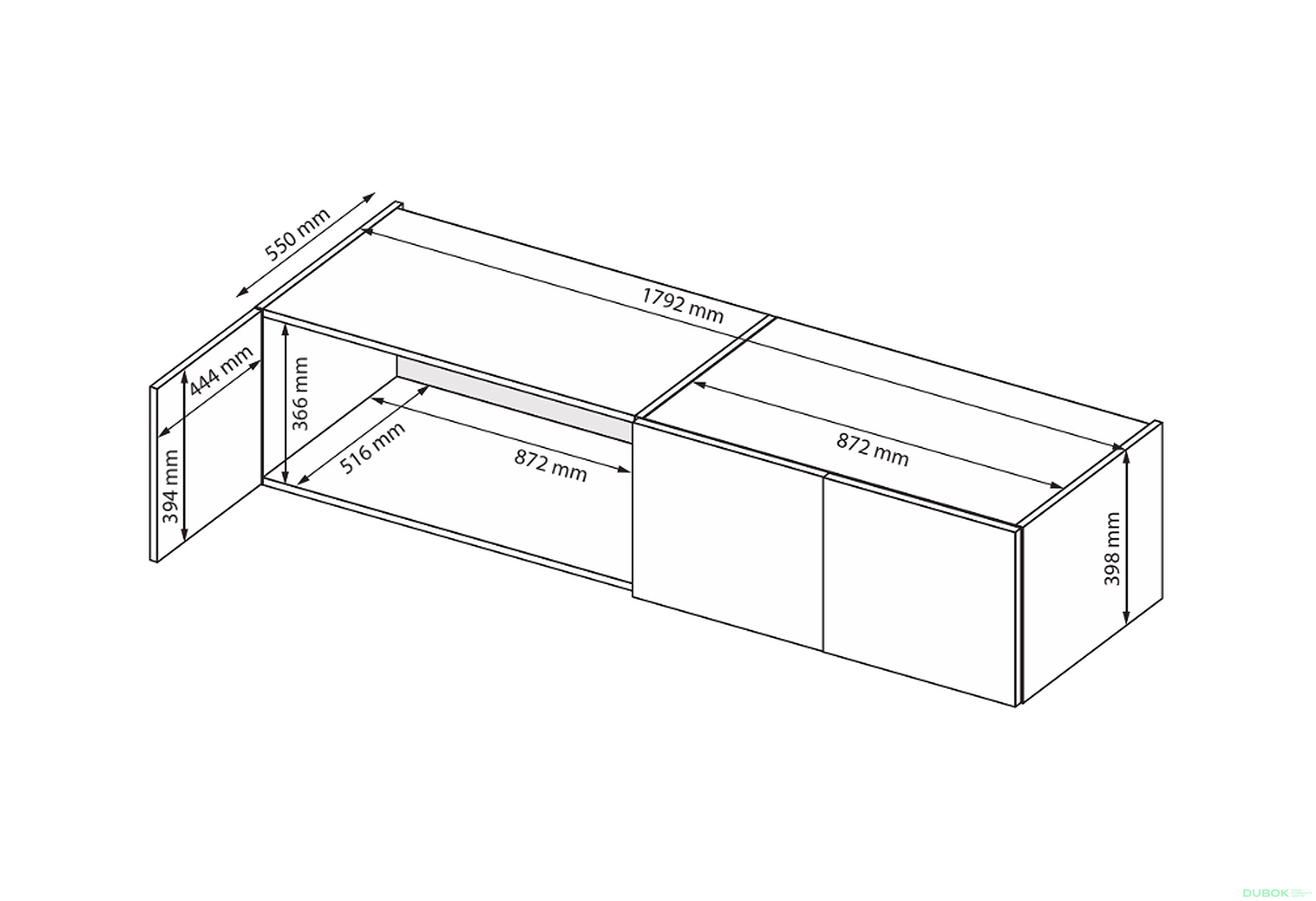 Fotografie 3 - Nástavec na skříň 4dv se zrcadly bílý lesk Family