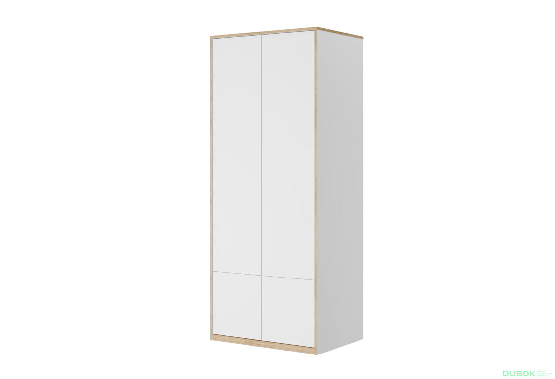 Skříň čtyřdveřová Complex 80x196x58 cm Bílá - Fotografie 1 Fotografie 1 - Skříň čtyřdveřová Complex 80x196x58 cm Bílá
