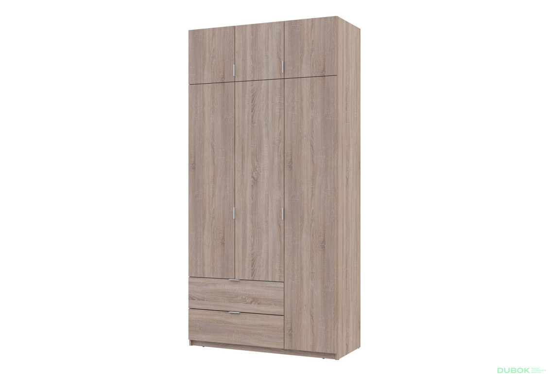 Skříň čtyřdveřová Lukas 120 cm dub sonoma