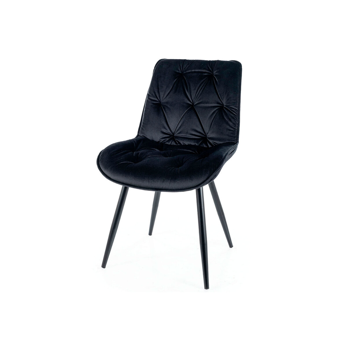 

Židle Cherry II Velvet černý Bluvel 19, matná černá kov