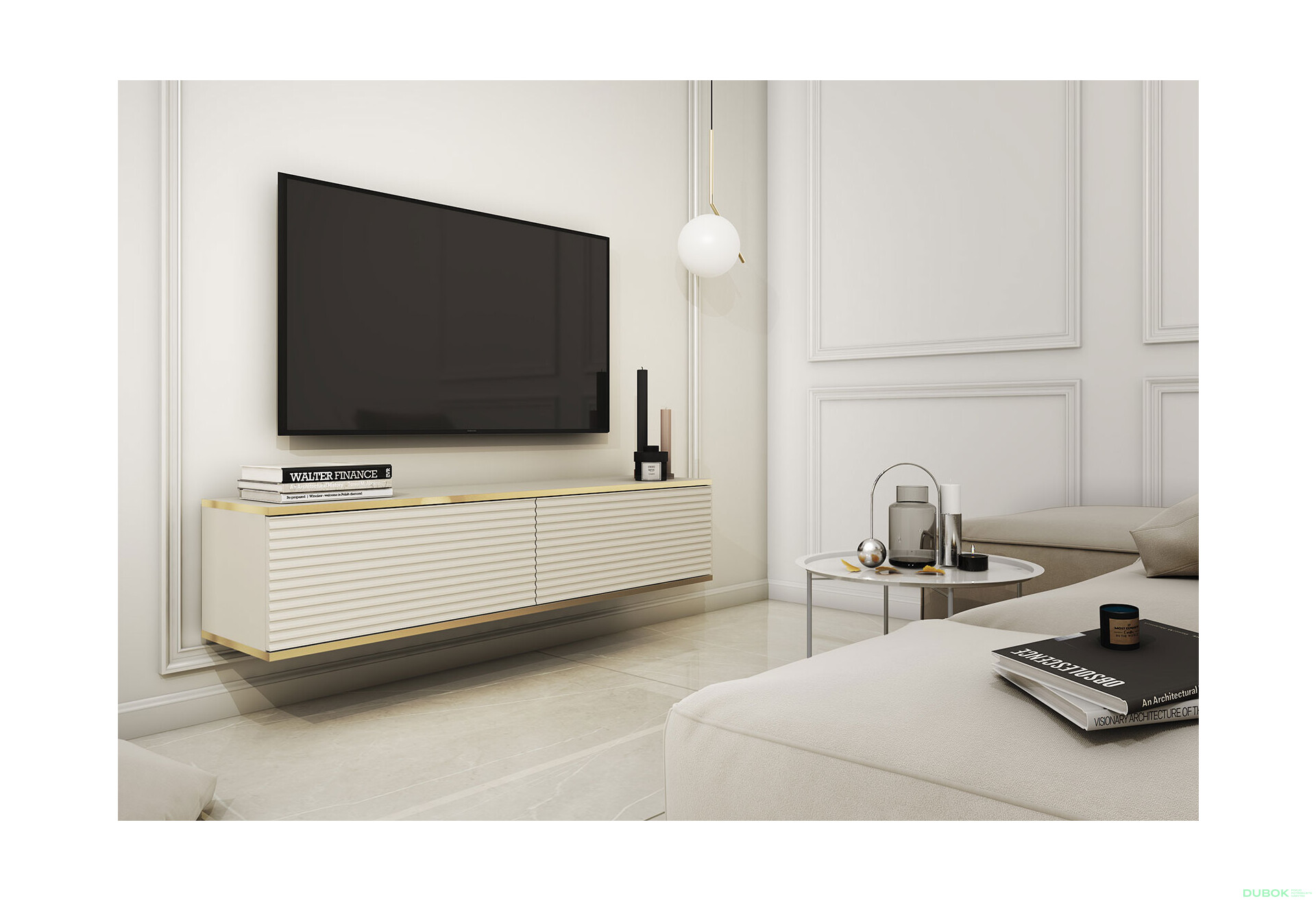 Fotografie 2 - TV stolek RTV 135 MDF béžový Oro