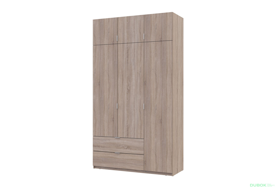 Skříň čtyřdveřová Lukas 135 cm dub sonoma