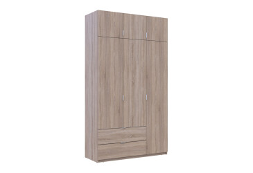 Skříň čtyřdveřová Lukas 135 cm dub sonoma