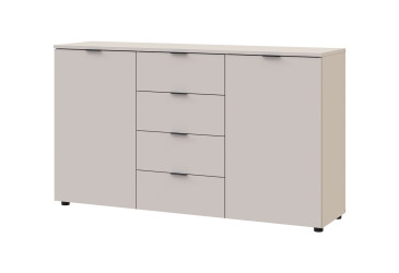 Komoda s dvířky a 4 zásuvkami Ron 5 140 cm kašmír