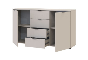 Komoda s dvířky a 4 zásuvkami Ron 5 140 cm kašmír