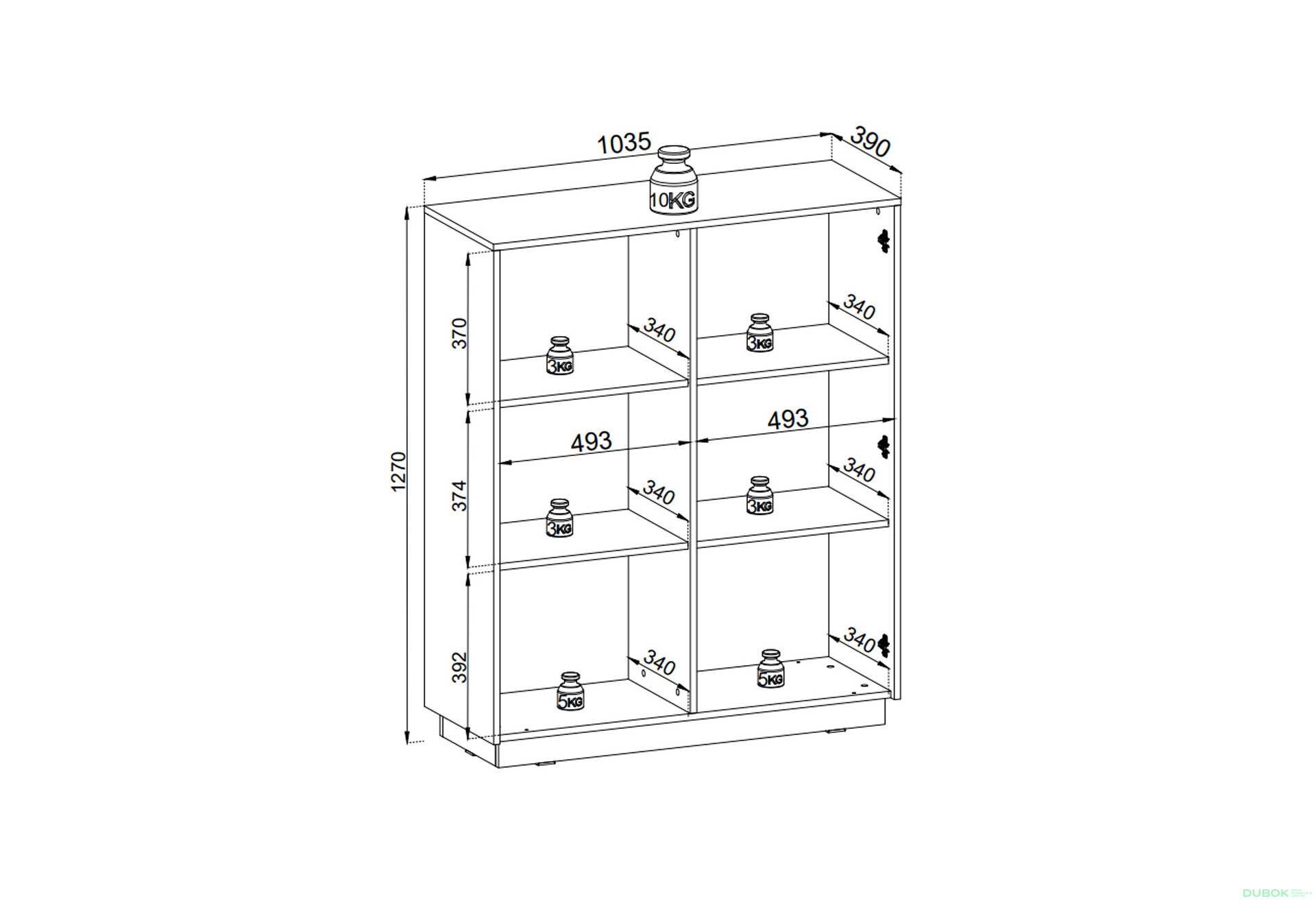 Komoda KW-104 béžová Royal - Fotografie 4 Fotografie 4 - Komoda KW-104 béžová Royal