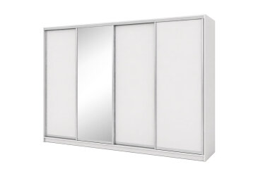 Skříň s posuvnými dveřmi 2200x3000x600 3LTD 1 zrcadlo nymphaea alba, profil stříbrný