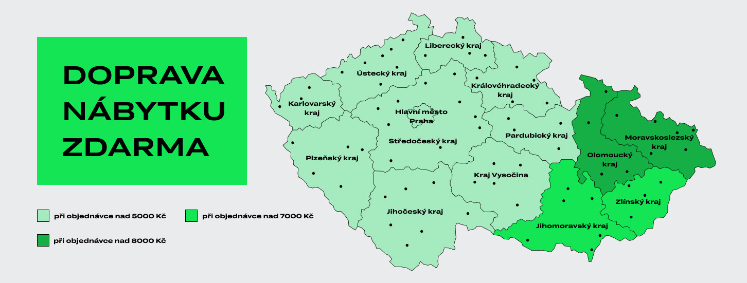 Doprava nábytku zdarma — akce a slevy na nábytek v eshopu Dubok.cz