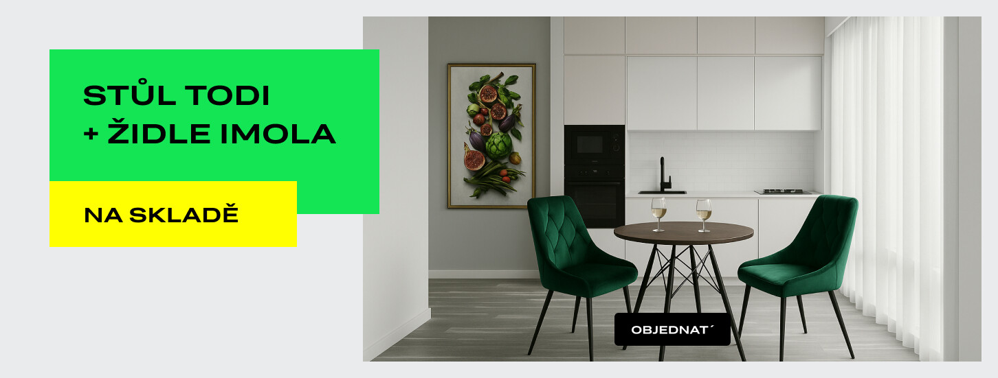 Sada kulatý stůl TODI + židle IMOLA