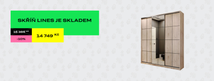 Šatní skříň Lines je skladem