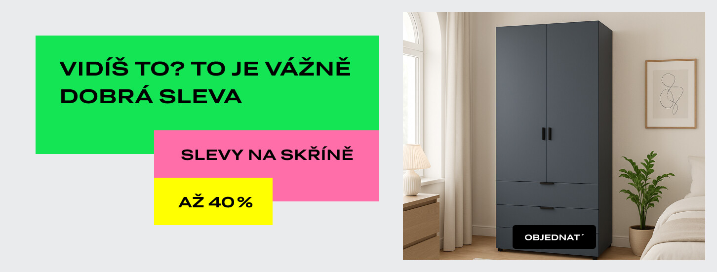 Slevy na skříně až 40 % — akce a slevy na nábytek v eshopu Dubok.cz